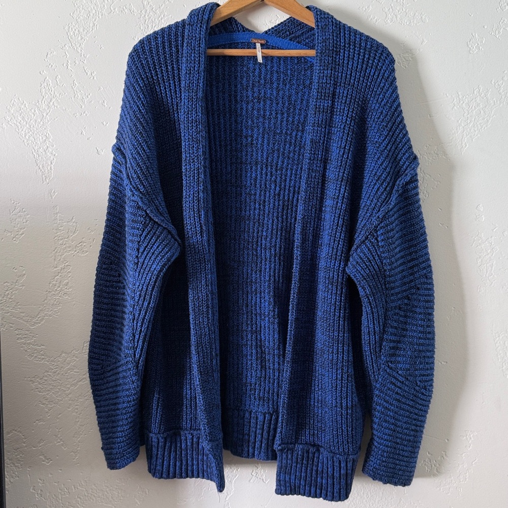 Free People Vibrant Blue Knit Sweater